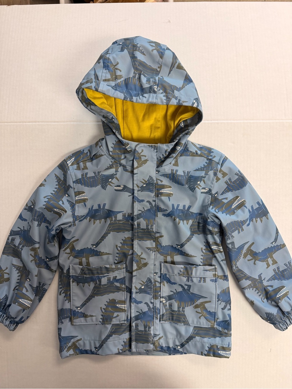 Old navy Fleece Lined Dinosaur Rain Jacket 4